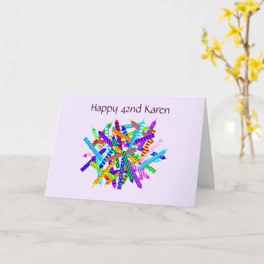 de 42ste Giften van de Verjaardag Kaart (Gele Bloem)