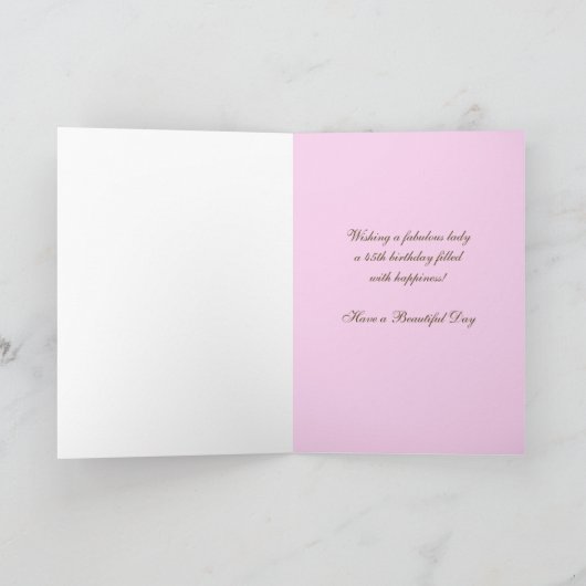 de 45ste Cake van de Kaart van de Verjaardag in (Binnen)