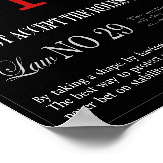 De 48 stroomwetten poster (Hoek)