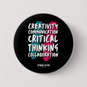 De 4 C's van STEM-Button Ronde Button 5,7 Cm (Voorkant)