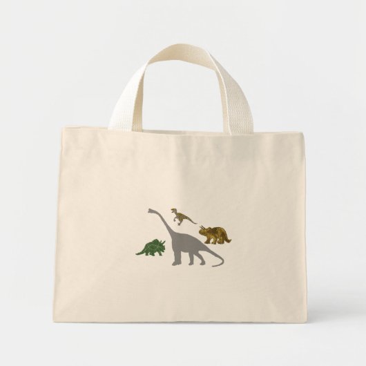 De 4 dinos mini tote bag (Voorkant)