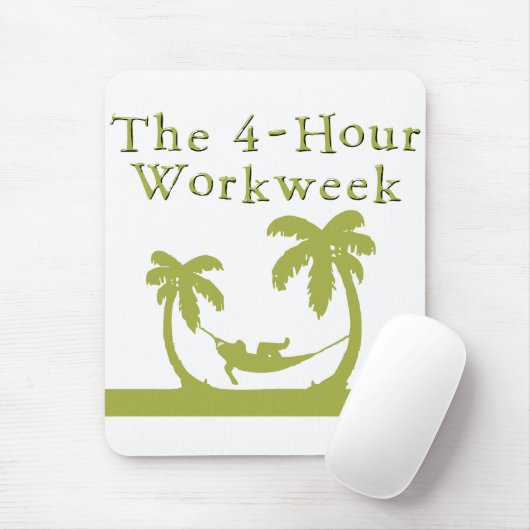De 4-uurs werkweek-mousepad muismat (Met muis)