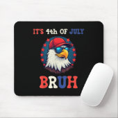 De 4e juli Bruh Bald Eagle Patriottische Amerikaan Muismat (Met muis)