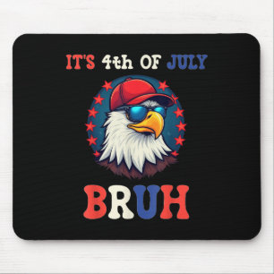 De 4e juli Bruh Bald Eagle Patriottische Amerikaan Muismat