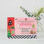 De 50-jarige Diner Kerstkoekjes Exchange-uitnodigi Kaart (Staand voorkant)