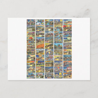 De 50 staten van Amerika Briefkaart