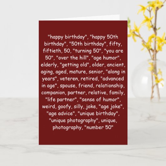 DE 50E GROTE DAG. KAART (Gele Bloem)