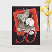 de 50ste Gelukkige Kaart van de Verjaardag (Gele Bloem)