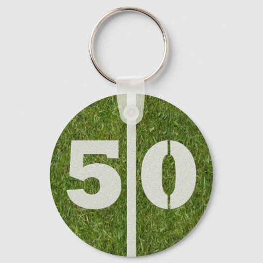 de 50ste Gunst van de Partij van de Verjaardag Sleutelhanger (Voorkant)