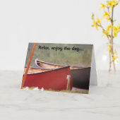 De 50ste HUMOR van een kanovaarder Kaart (Gele Bloem)