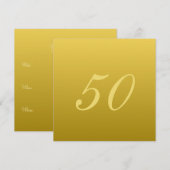 De 50ste Jubileum uitnodigingen (Voorkant / Achterkant)