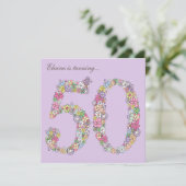 de 50ste Lente van de Partij van de Verjaardag Kaart (Staand voorkant)