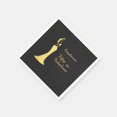 De 50ste Moderne Gouden Cocktail Jurk van de vrouw Servet (Hoek)