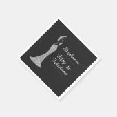 De 50ste Moderne Zilveren Cocktailjurk van de vrou Servet (Hoek)