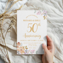 De 50ste Trouwfoto Waterverf Flower