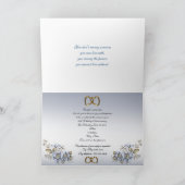 de 50ste uitnodigings blauwe bloemen van de Partij (Binnen)