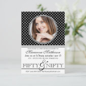 De 50ste verjaardag van de negenenvijftigste met f kaart (Staand voorkant)