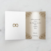 de 50Th uitnodigings gouden hart van de (Binnen)