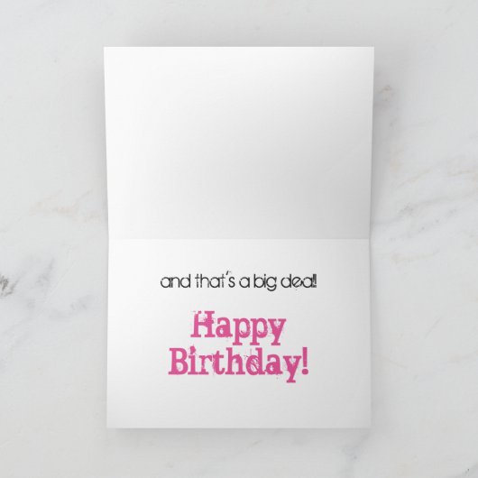 De 55ste verjaardag van de zus in het zwart, roze. kaart (Binnen)