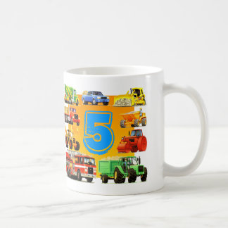 de 5de Vrachtwagen van de Bouw van de Verjaardag Koffiemok