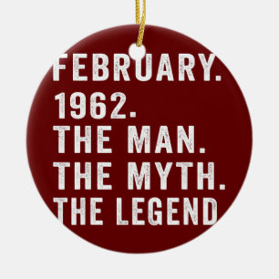 De 60-jarige verjaardag geeft het Man Migth Legend Keramisch Ornament