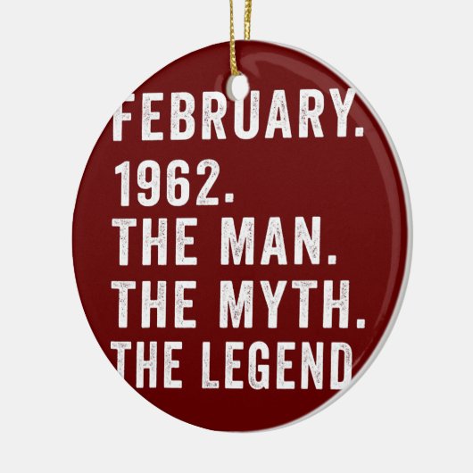 De 60-jarige verjaardag geeft het Man Migth Legend Keramisch Ornament (Links)