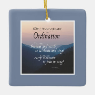 De 60e Jubileum-ordiningsconventies aanpassen Keramisch Ornament