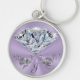 De 60ste Ideeën met monogram van de Gift van de Sleutelhanger
