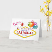 de 60ste Kaart van de Verjaardag van Las Vegas (Gele Bloem)