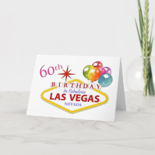 de 60ste Kaart van de Verjaardag van Las Vegas