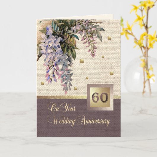 de 60ste Wenskaarten van het Jubileum van het Kaart (Gele Bloem)