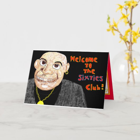 de 60TH KAART van de VERJAARDAG (Gele Bloem)