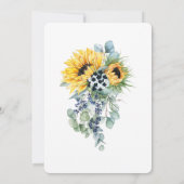 De 65 Años Mujer Azul Marino y Girasol Kaart (Achterkant)