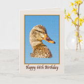 de 66ste Kaart van de Verjaardag met de Eend van (Gele Bloem)