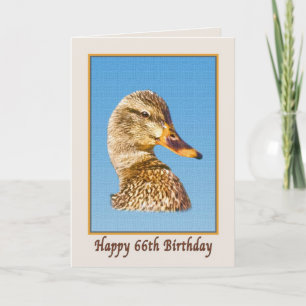 de 66ste Kaart van de Verjaardag met de Eend van