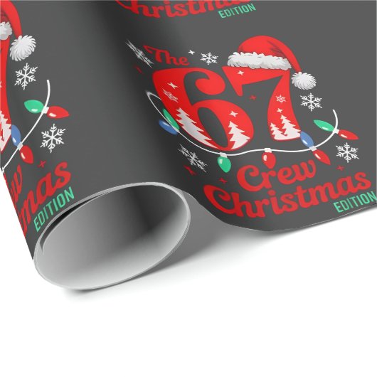 De 67 Kerst Crew Editie Zes Zeven Brainrot Cadeaupapier (Rol Hoek)