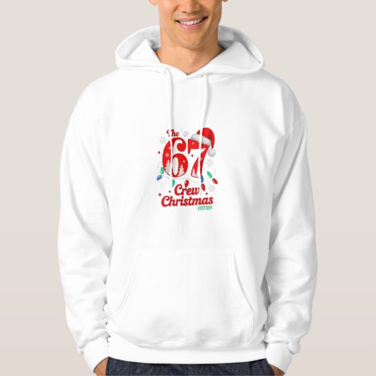 De 67 Kerst Crew Editie Zes Zeven Brainrot   Hoodie (Voorkant)