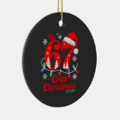 De 67 Kerst Crew Editie Zes Zeven Brainrot Keramisch Ornament (Rechts)