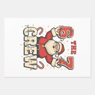 De 6 7 Crew Grappige Kerstman Kerst Meme  Inpakpapier Vel