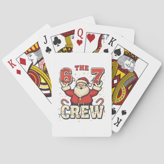 De 6 7 Crew Grappige Kerstman Kerst Meme  Pokerkaarten (Achterkant)