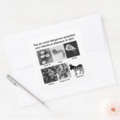 De 6 gevaarlijkste parasieten en besmettelijke zie vierkante sticker (Envelop)