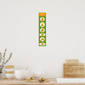 De 6 soorten klaverhengsten poster (Keuken)