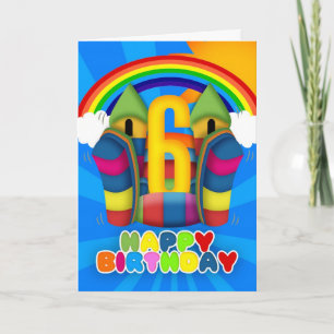 de 6de Kaart van de Verjaardag met Kasteel Bouncy