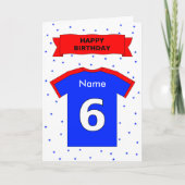de 6de t-shirt van verjaardagssporten voegt een kaart (Voorkant)