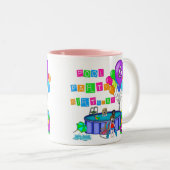 De 6de Verjaardag van de Partij van de pool Tweekleurige Koffiemok (Voorkant rechts)