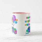 De 6de Verjaardag van de Partij van de pool Tweekleurige Koffiemok (Center)