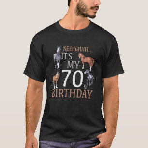 De 70e verjaardag van mijn 70e paard van Birthday T-shirt