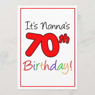 De 70e verjaardag van Nonna van de verjaardag van Kaart
