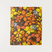 De 70s Retro Flower Glam #1 #floral #decor #art Wandkleed (Voorkant)