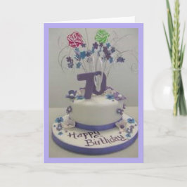 de 70ste Cake van de Verjaardag Kaart